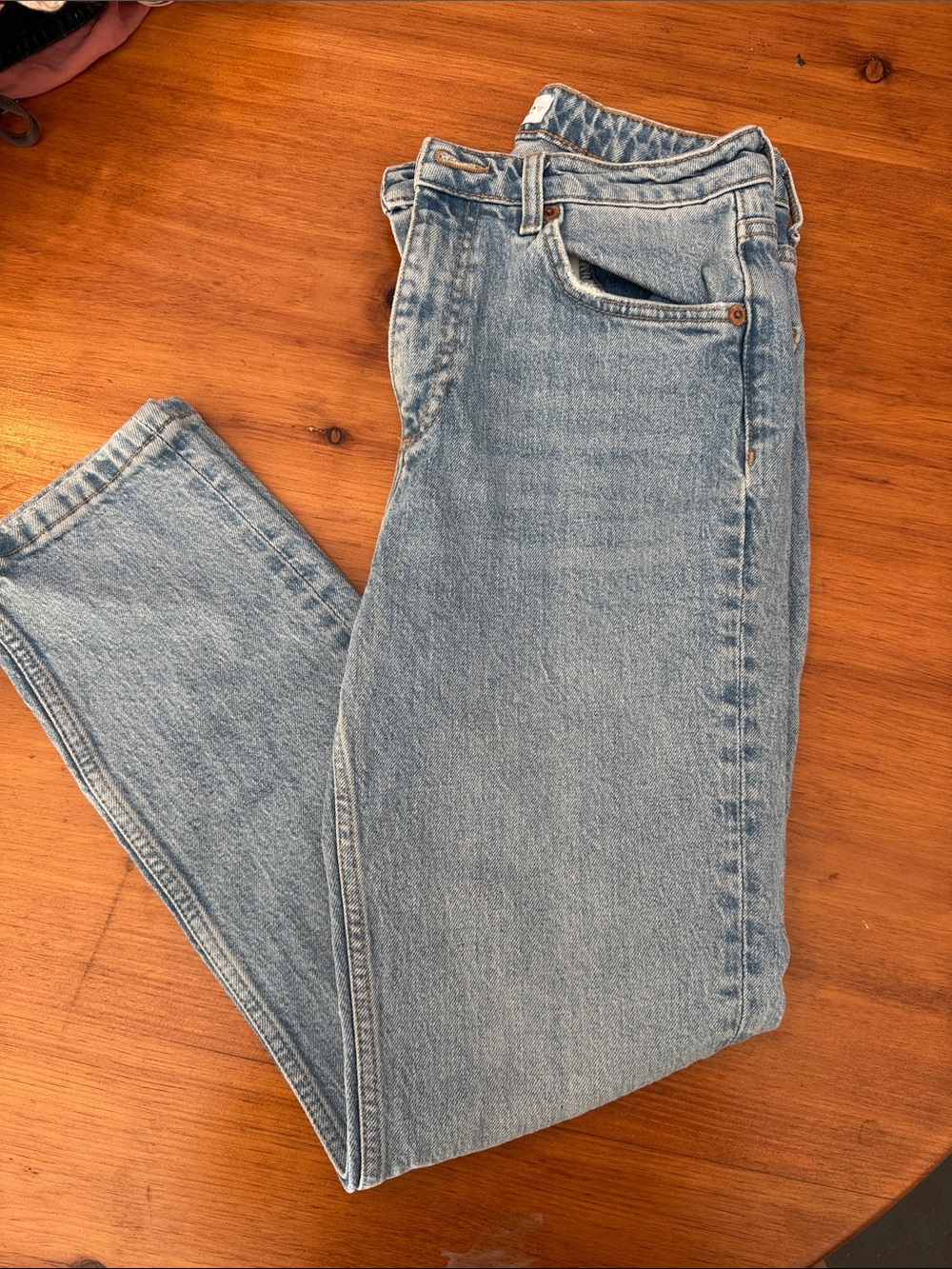 Zara Light Blue High-Rise Denim Jeans